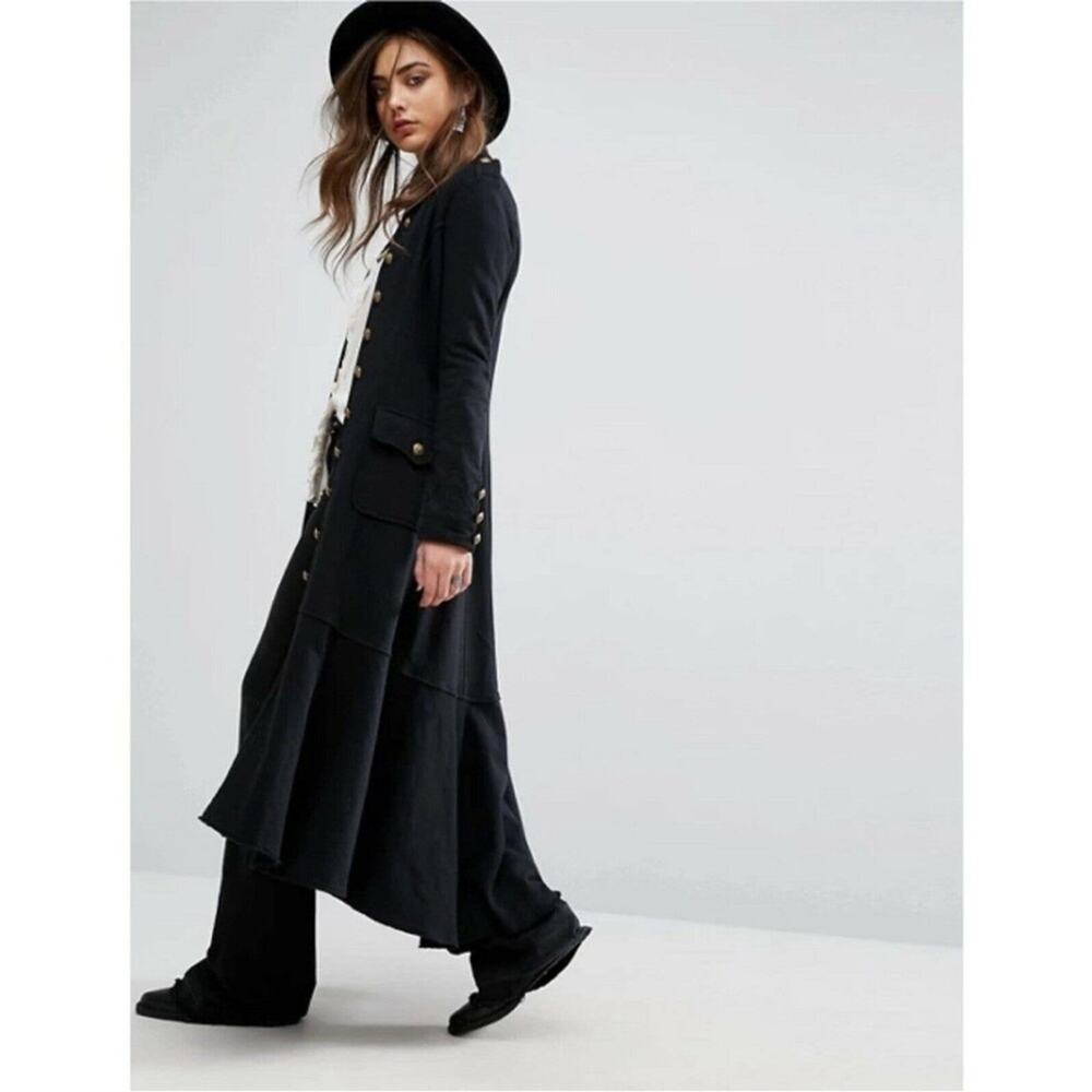 Ralph Lauren Denim Supply Military Maxi Jacket Officers Coat Cardigan Duster L - Picture 13 of 15